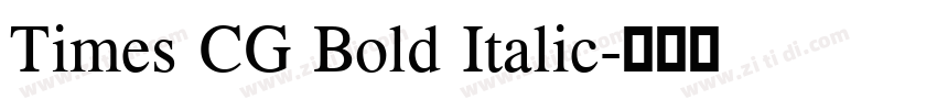 Times CG Bold Italic字体转换